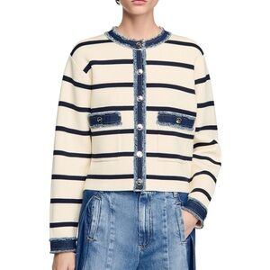 Sandro Striped Cardigan
